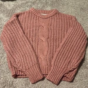 Extra soft knitted dusty rose sweater